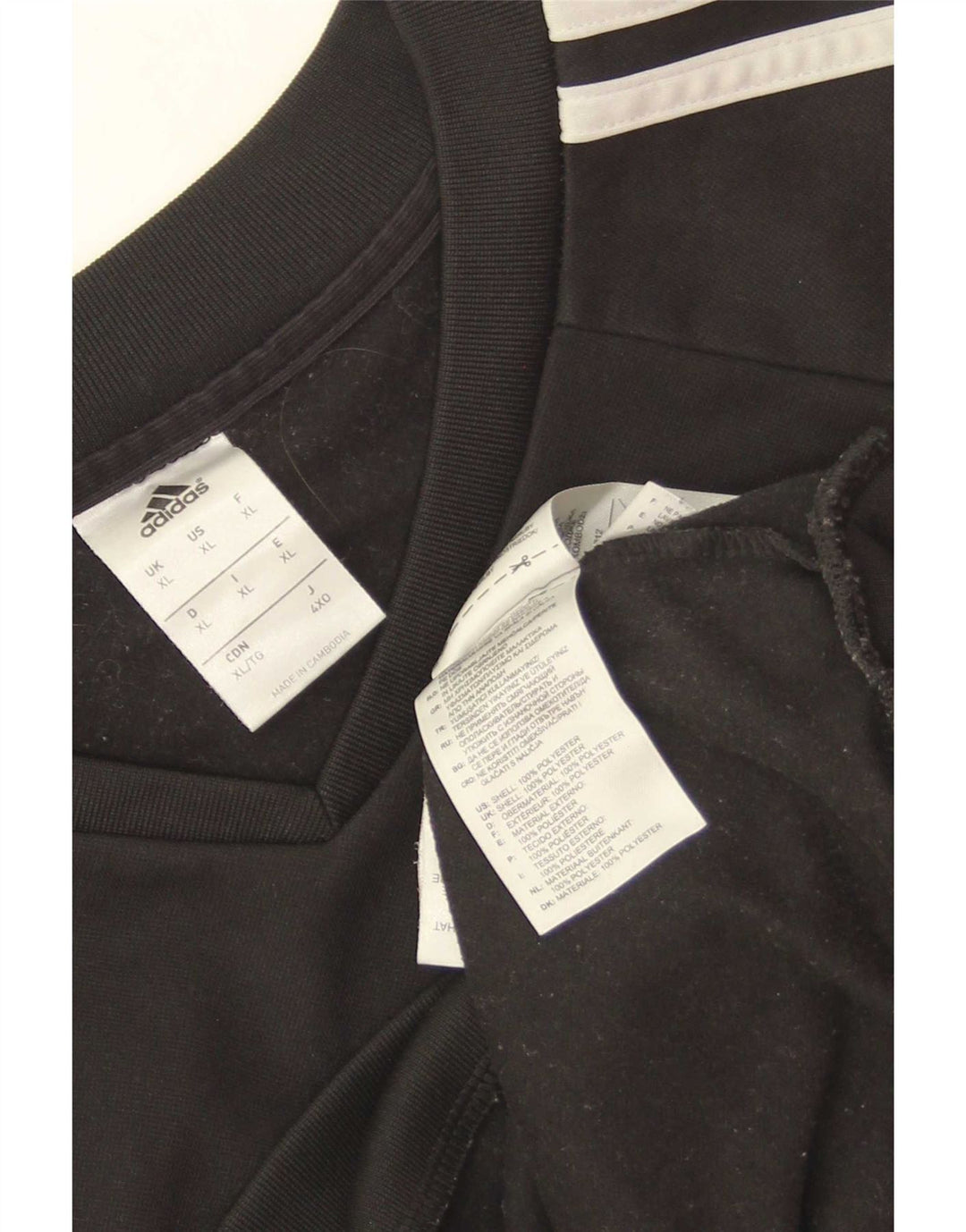 Felpa da uomo Adidas Jumper XL Nero Colourblock Poliestere