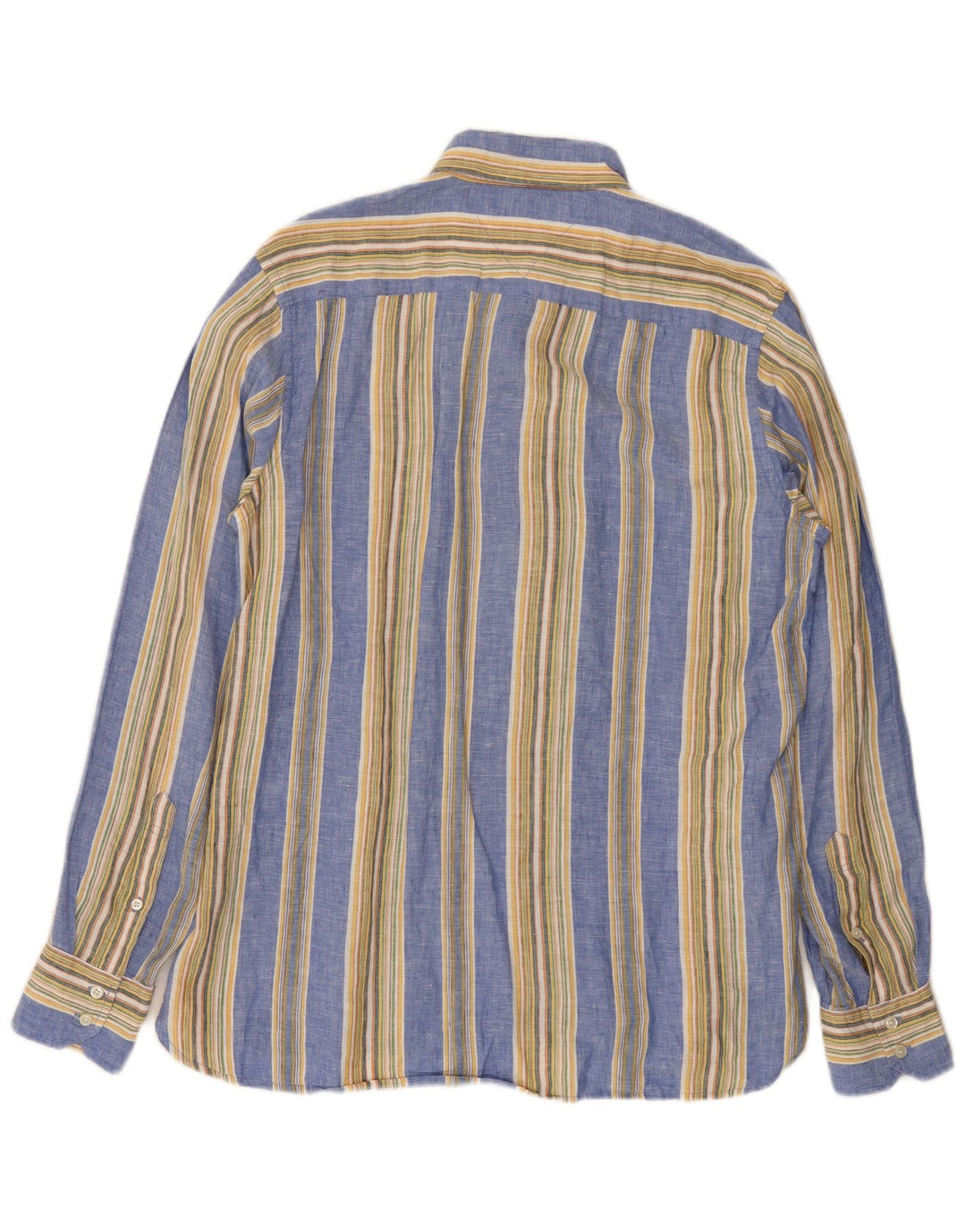 Camicia da uomo Tommy Hilfiger in lino a righe blu medio