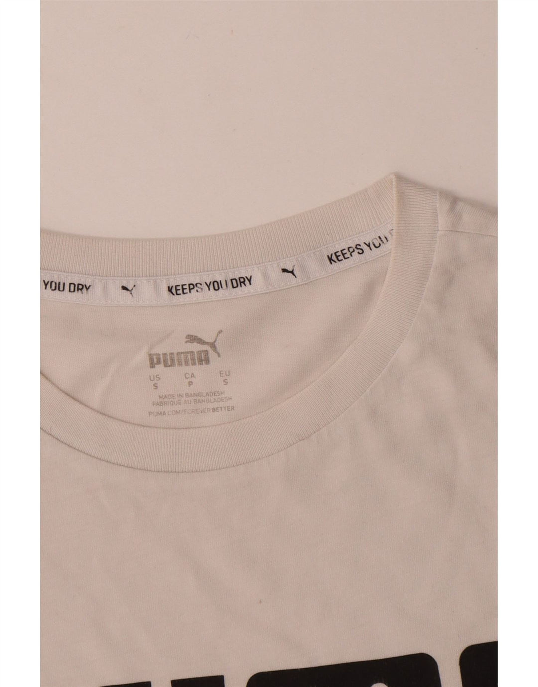 T-shirt grafica da uomo Puma Top Small in cotone bianco