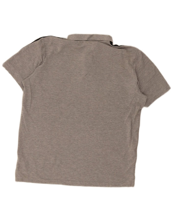 Adidas Mens Polo Shirt Small Grey Flecked Cotton