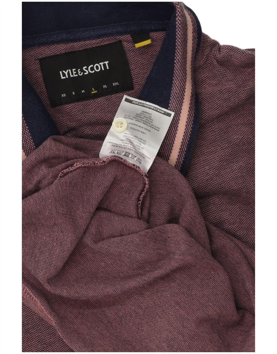 Polo da uomo Lyle & Scott grande in cotone rosa