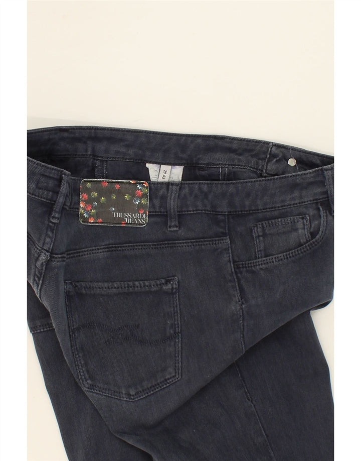TRUSSARDI Womens Skinny Jeans W29 L27 Navy Blue Vintage Trussardi and Second-Hand Trussardi from Messina Hembry 