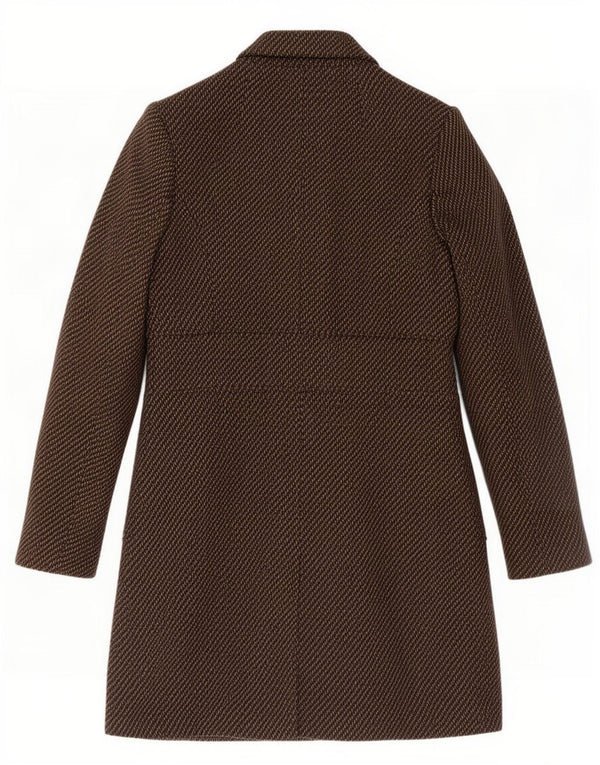 Cappotto doppiopetto da donna Calvin Klein UK 12 Poliestere marrone medio