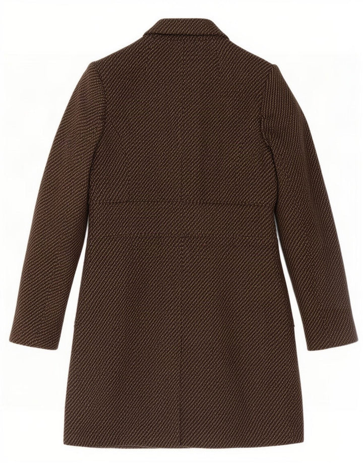 Cappotto doppiopetto da donna Calvin Klein UK 12 Poliestere marrone medio