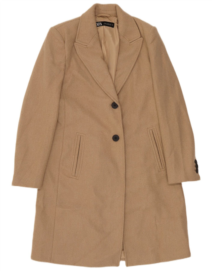Cappotto Zara da donna UK 6 XS Beige poliestere