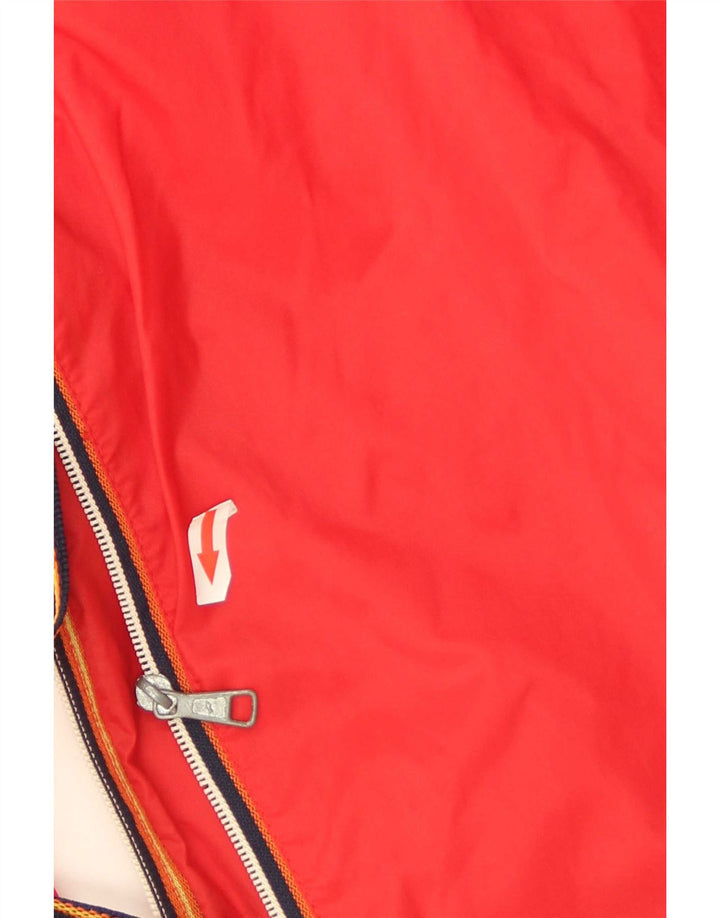 Giacca antipioggia da uomo con cappuccio K-Way UK 42 XL Rossa