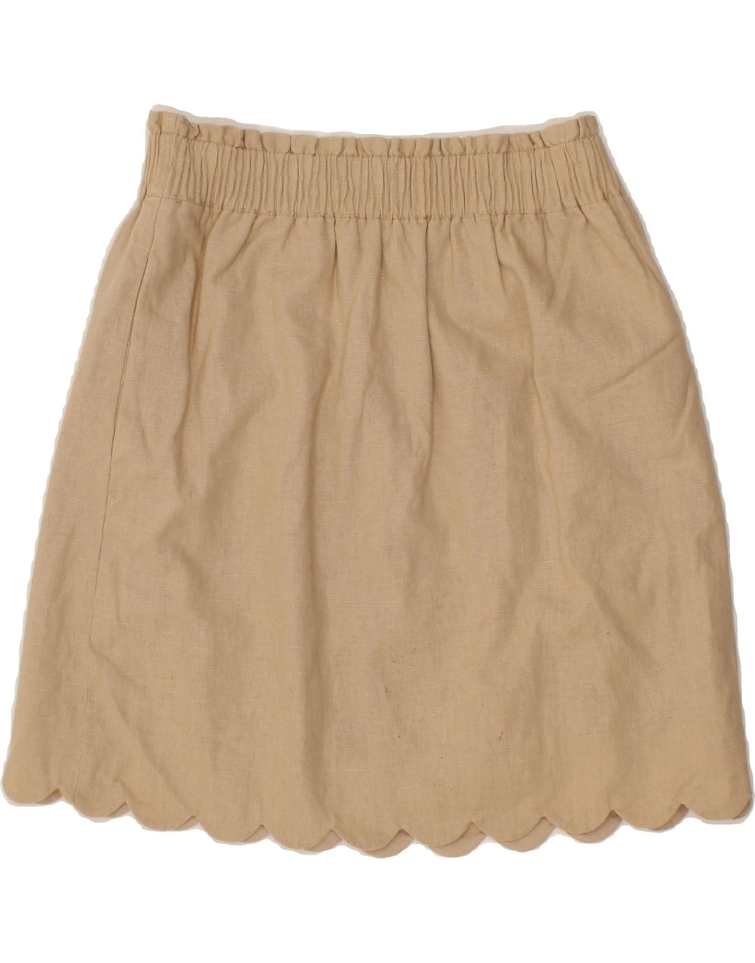 J. CREW Womens A-Line Skirt US 4 Small W28  Beige Cotton Vintage J. Crew and Second-Hand J. Crew from Messina Hembry 