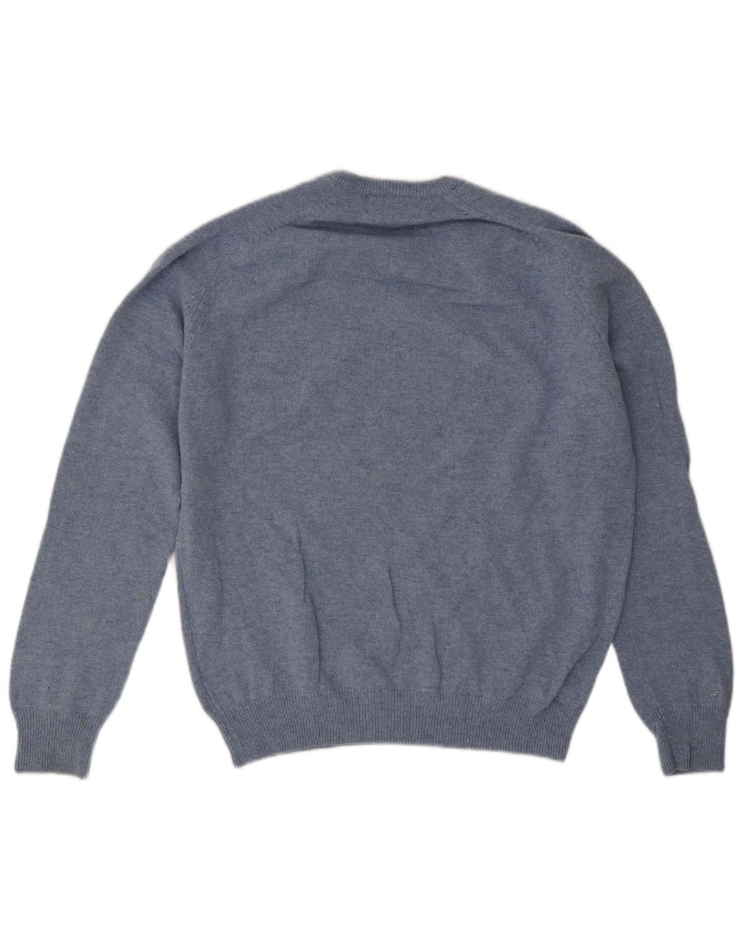 Maglione da uomo Marks & Spencer vestibilità regolare con scollo a V in lana blu medio