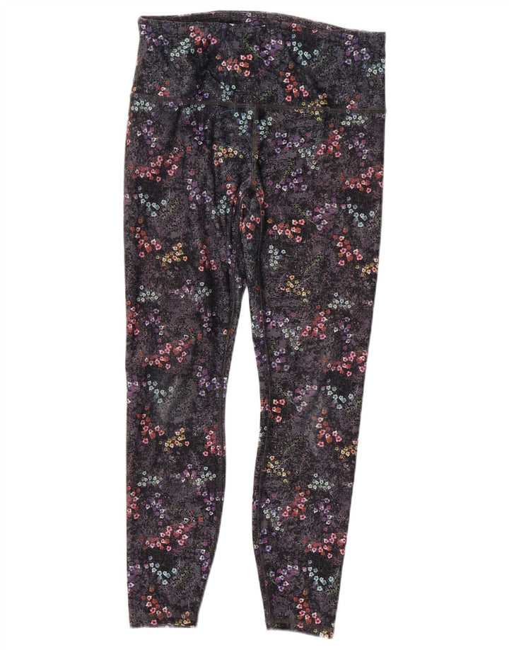 Leggings da donna RBX Active UK 12 Poliestere floreale nero medio