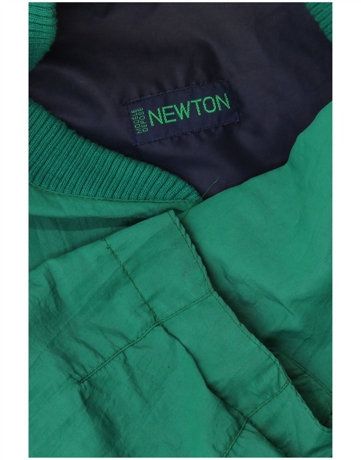 NEWTON Giubbotto bomber da uomo UK 42 XL Cotone color block verde