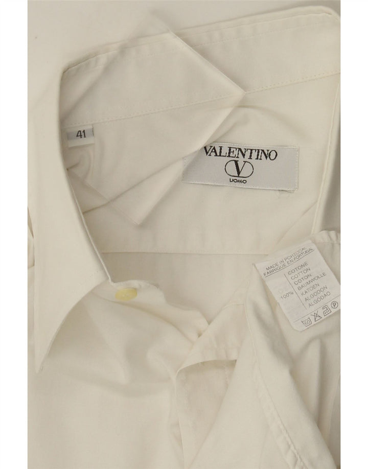 Camicia da uomo Valentino taglia 41 grande in cotone bianco