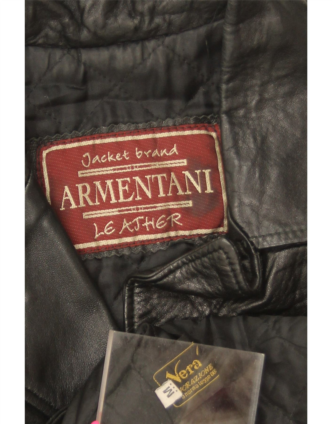 Giacca in pelle da donna vintage UK 14 in pelle nera media