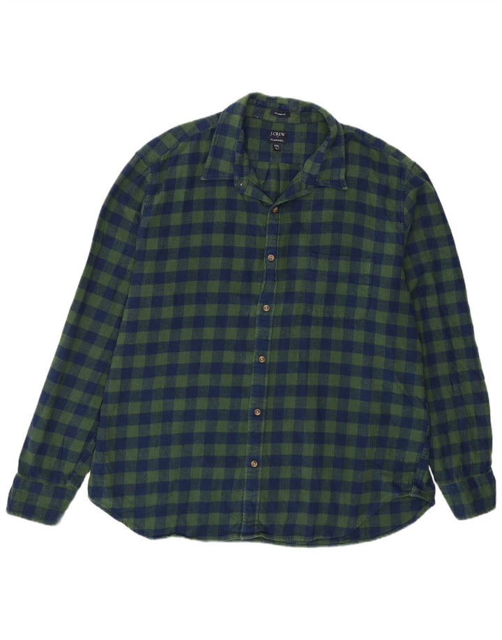 J. Crew Camicia da uomo in flanella dal taglio classico 2XL Cotone a quadretti verde