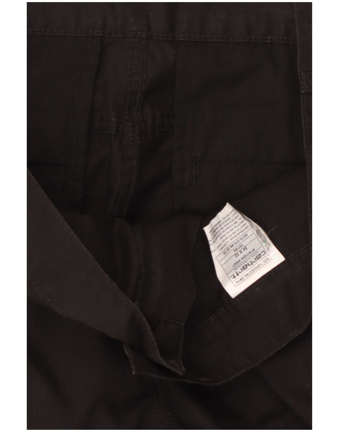 Pantaloni chino dritti da uomo CARHARTT W34 L32 cotone nero