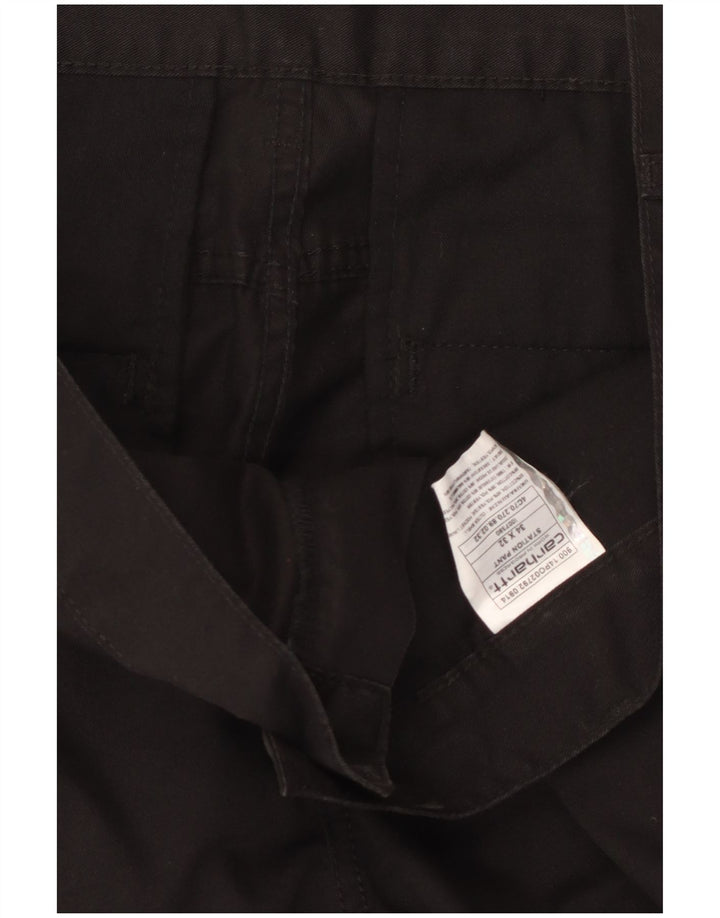 Pantaloni chino dritti da uomo CARHARTT W34 L32 cotone nero