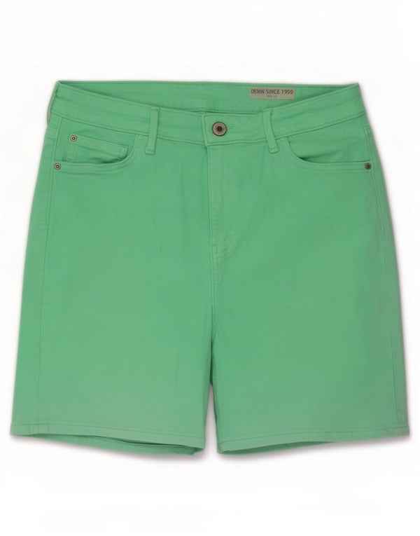 Pantaloncini di jeans da donna Marks & Spencer UK 14 Medium W30 Cotone verde
