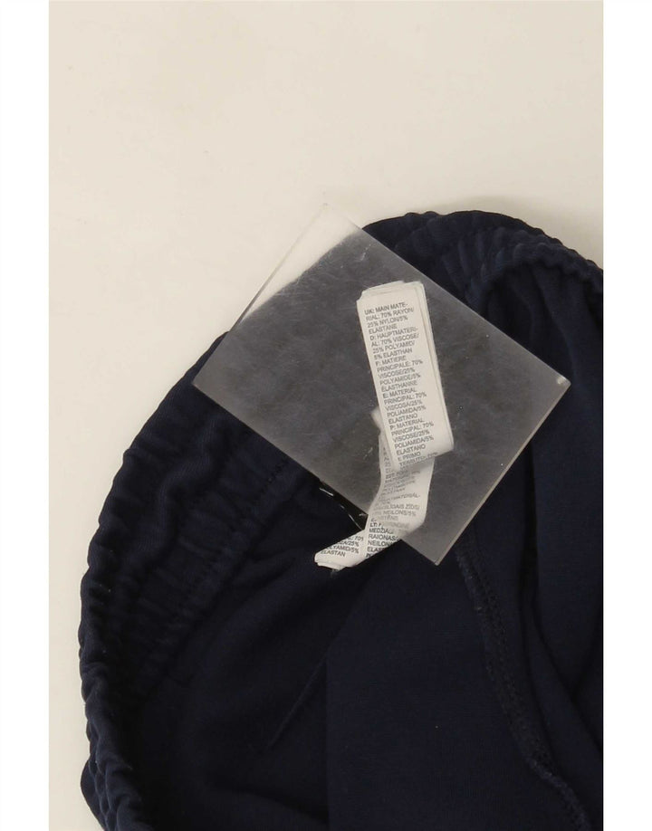 Pantaloni della tuta da donna Adidas UK 14 Large Blu Navy Rayon