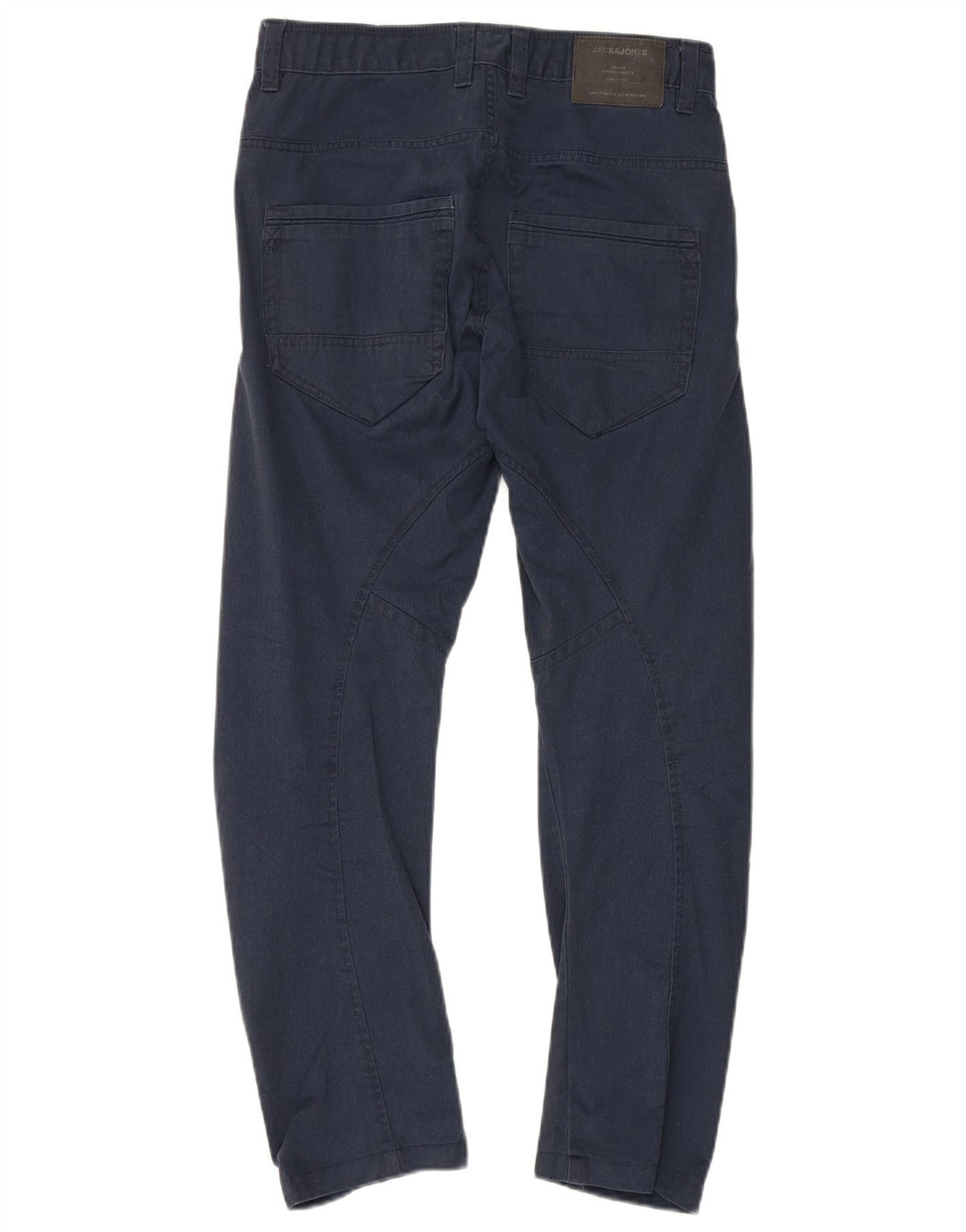 Pantaloni casual dritti da uomo Jack & Jones W30 L30 poliestere blu navy