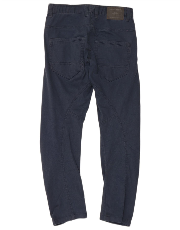 Pantaloni casual dritti da uomo Jack & Jones W30 L30 poliestere blu navy