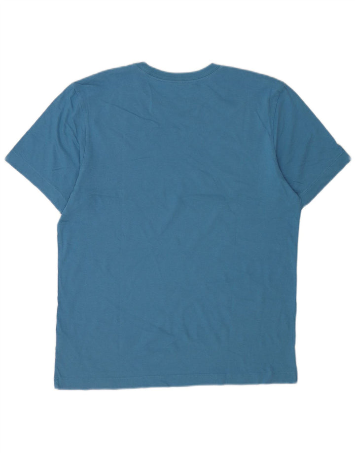 T-shirt grafica da uomo Nike Top in cotone blu medio