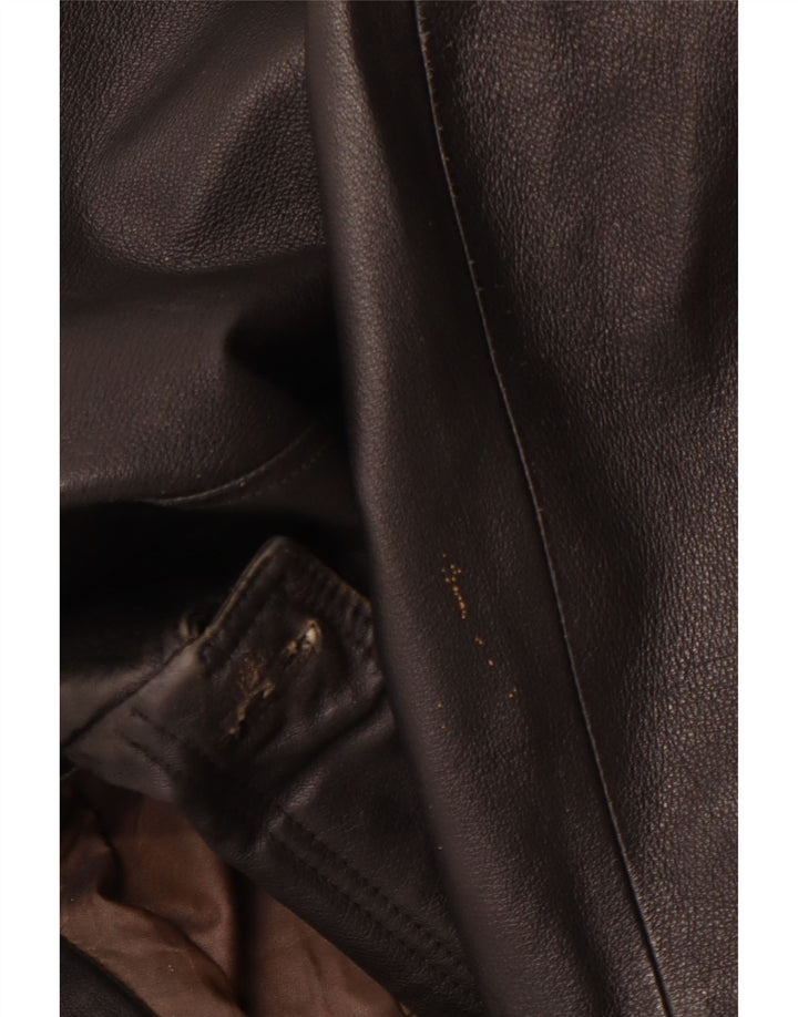 Giacca in pelle da uomo VINTAGE IT 50 Large Nera