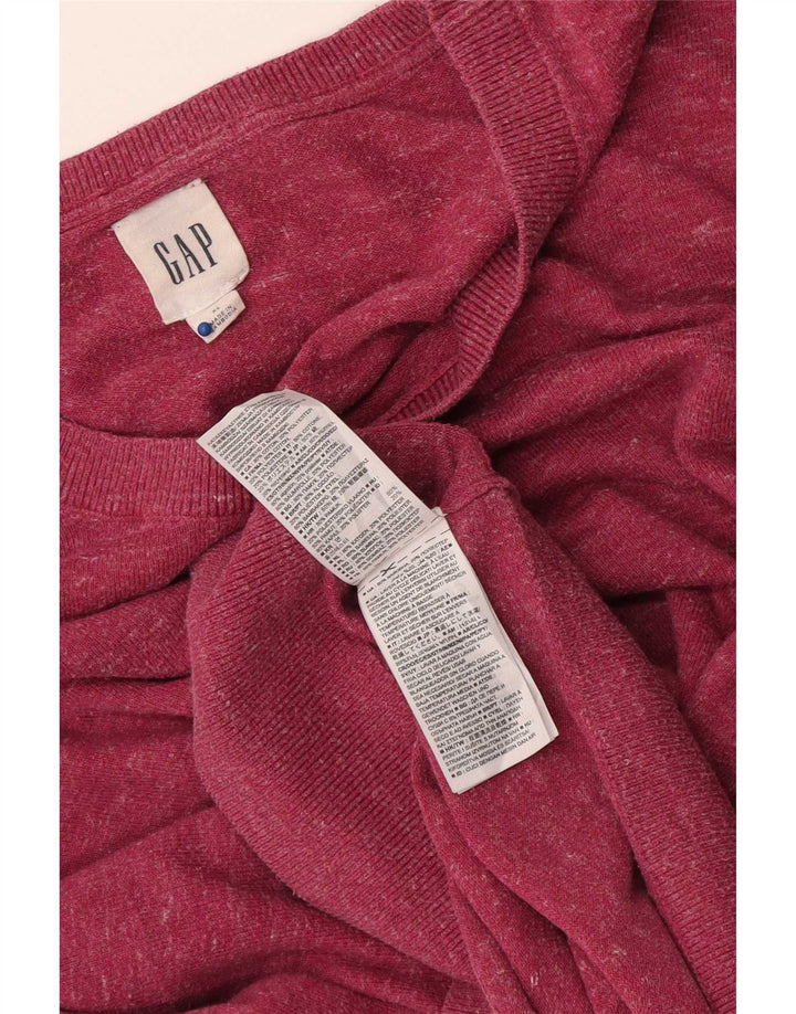 Maglione maglione girocollo da uomo Gap XL in cotone chiazzato rosso