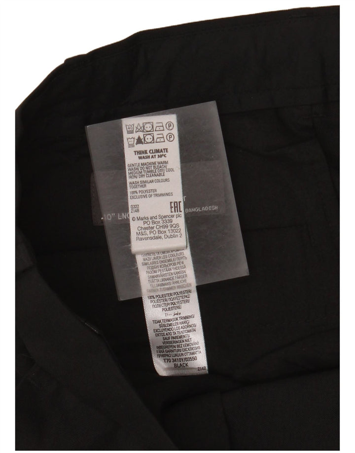 Pantaloni da abito vestibilità regolare da uomo Marks & Spencer W40 L33 poliestere nero