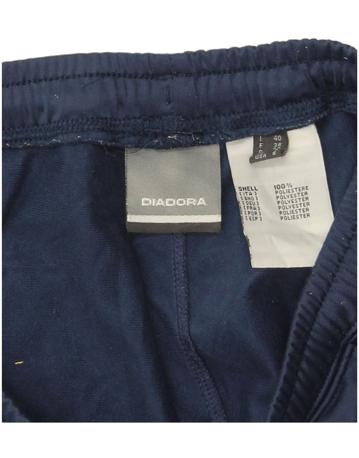 DIADORA Pantaloni da tuta da donna Joggers UK 8 Small Blu Navy Poliestere