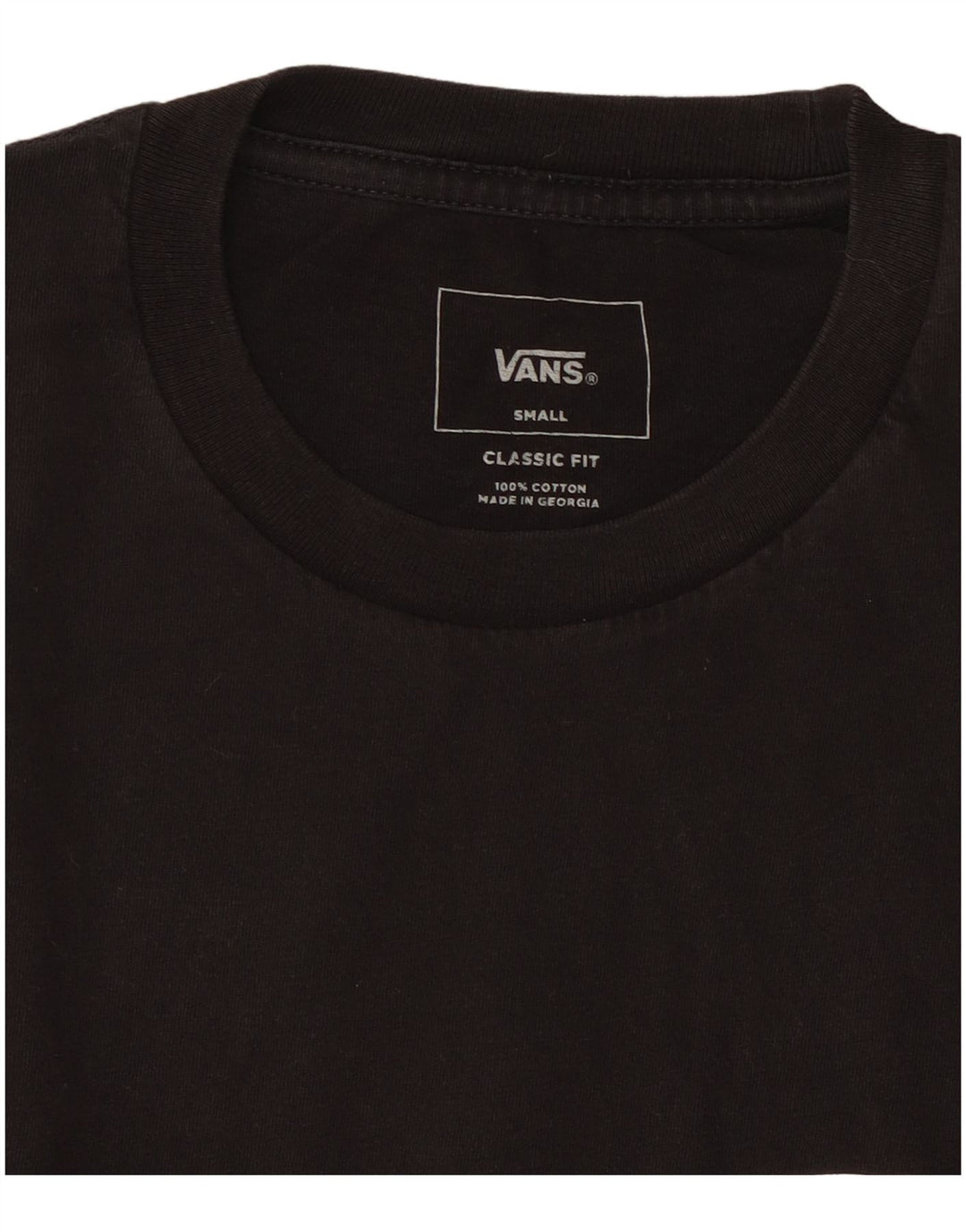 T-shirt grafica da uomo con vestibilità classica VANS, piccola, in cotone nero