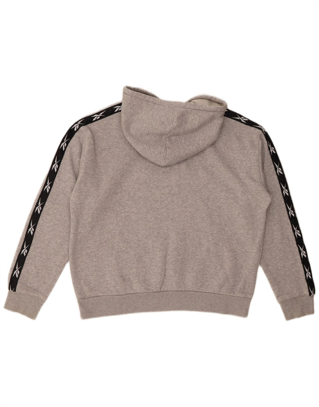 Felpa con cappuccio Reebok da donna con vestibilità ampia grafica UK 16/18 Large Grey Sports