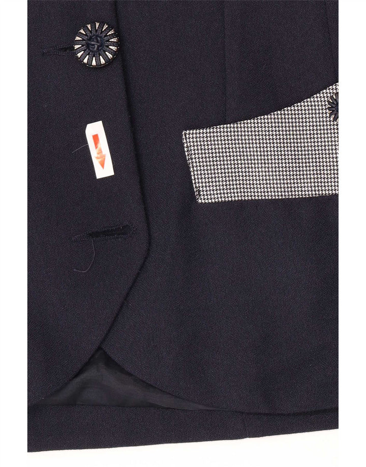Lybido Giacca blazer da donna a 4 bottoni IT 44 Medium Navy Blue Colourblock