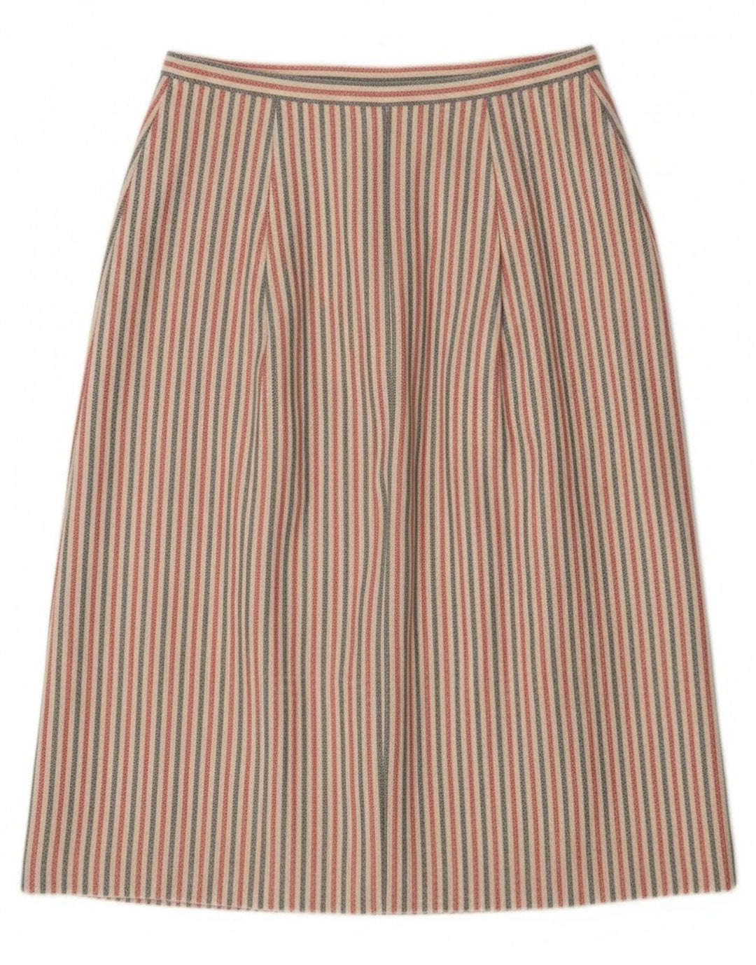 Gonna longuette da donna vintage W27 piccola a righe multicolore