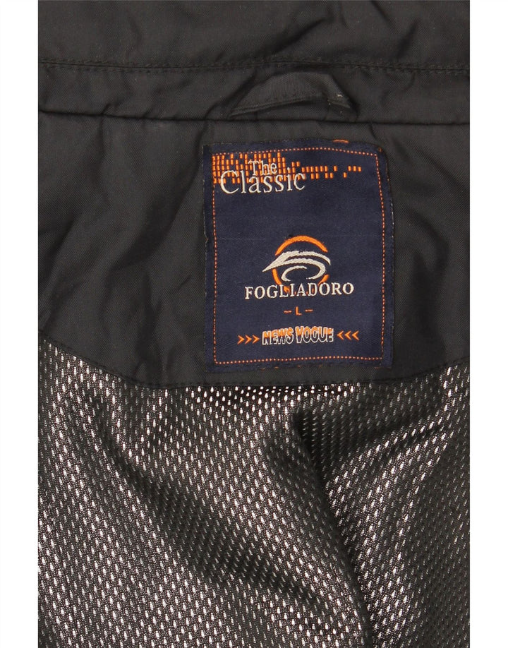 FOGLIADORO Giubbotto bomber da uomo UK 40 Large Nero