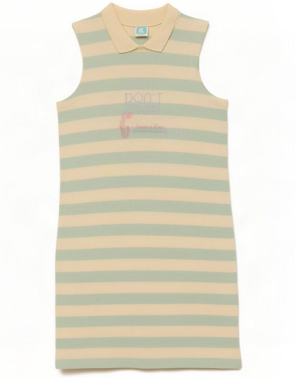Abito polo grafico da donna a Nantucket Island UK 12 a righe blu medio