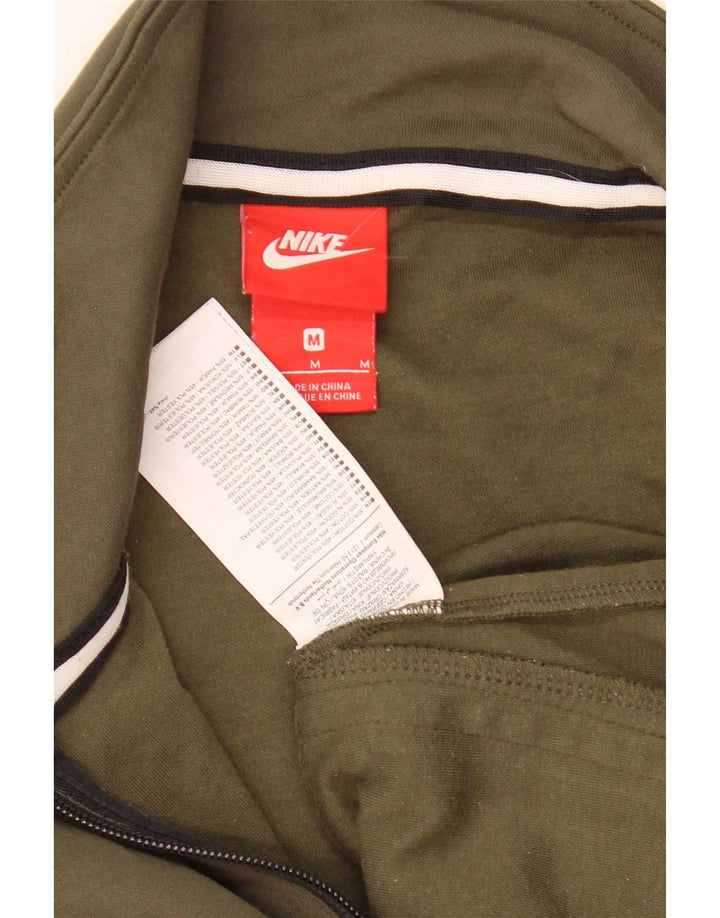 Giacca da ginnastica da uomo Nike, giacca in cotone color block medio kaki