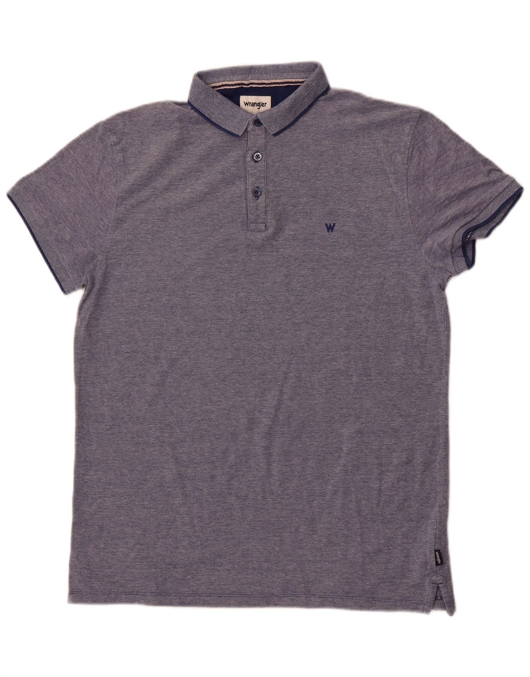 Polo da uomo Wrangler grande in cotone blu navy