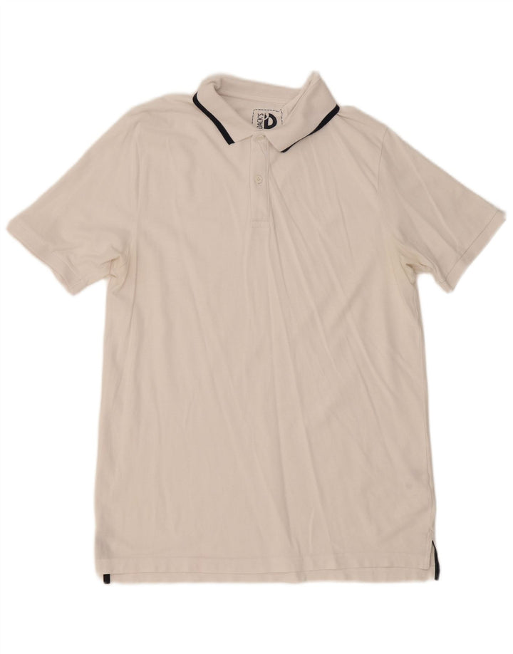 Polo da uomo Dack's grande in cotone bianco