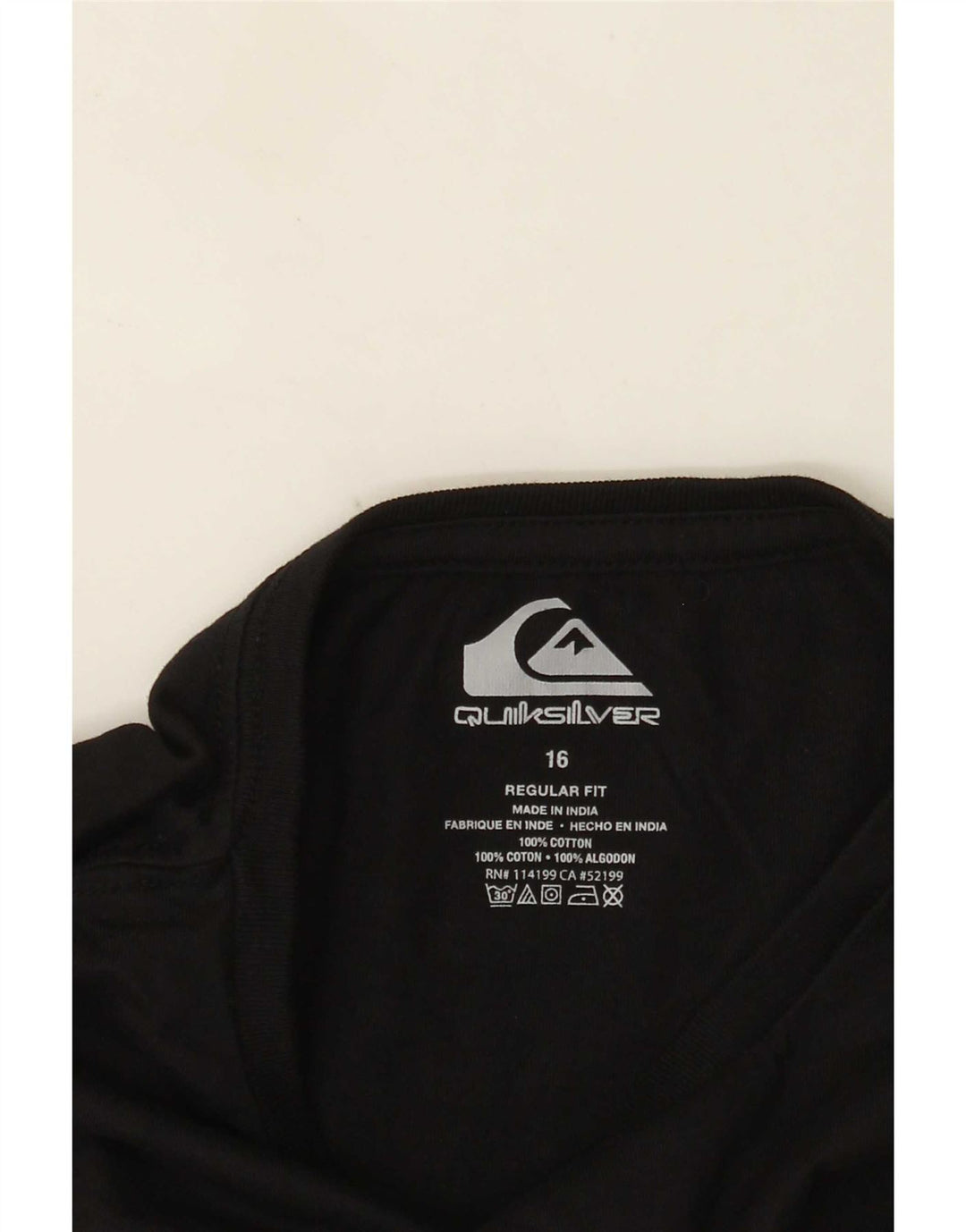 Top Quiksilver da ragazzo con vestibilità regolare, manica lunga, 15-16 anni, nero