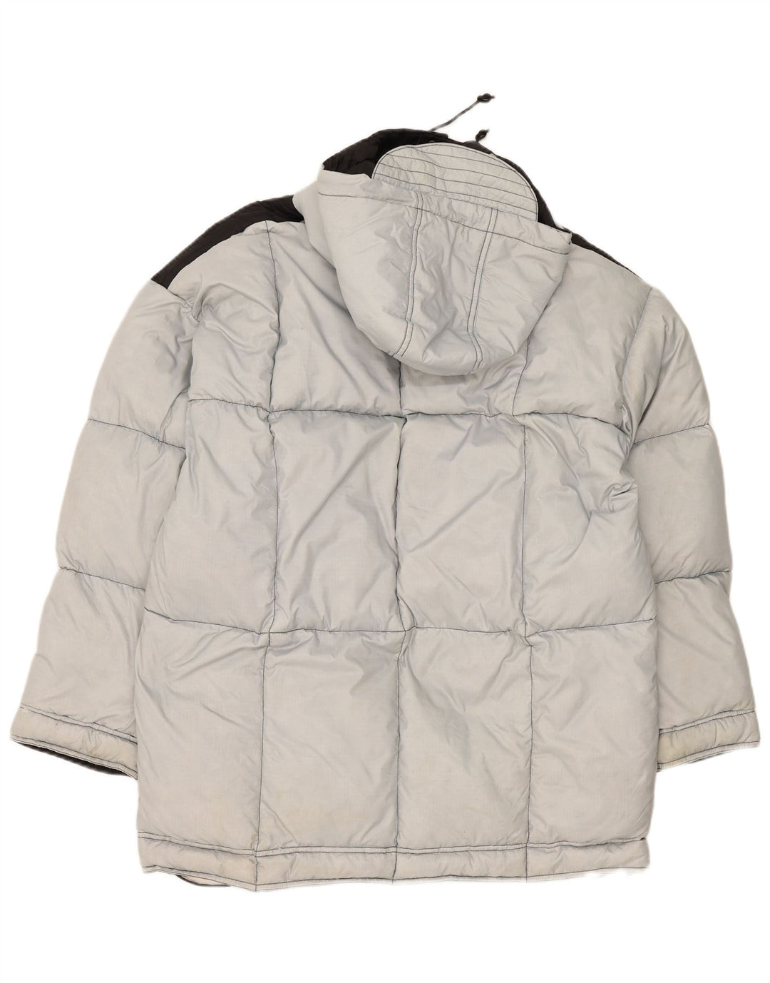 Giacca da sci vintage da uomo con vestibilità ampia con cappuccio EU 48 Poliammide grigio medio