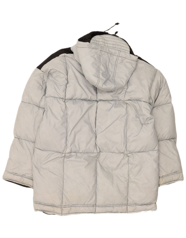 Giacca da sci vintage da uomo con vestibilità ampia con cappuccio EU 48 Poliammide grigio medio