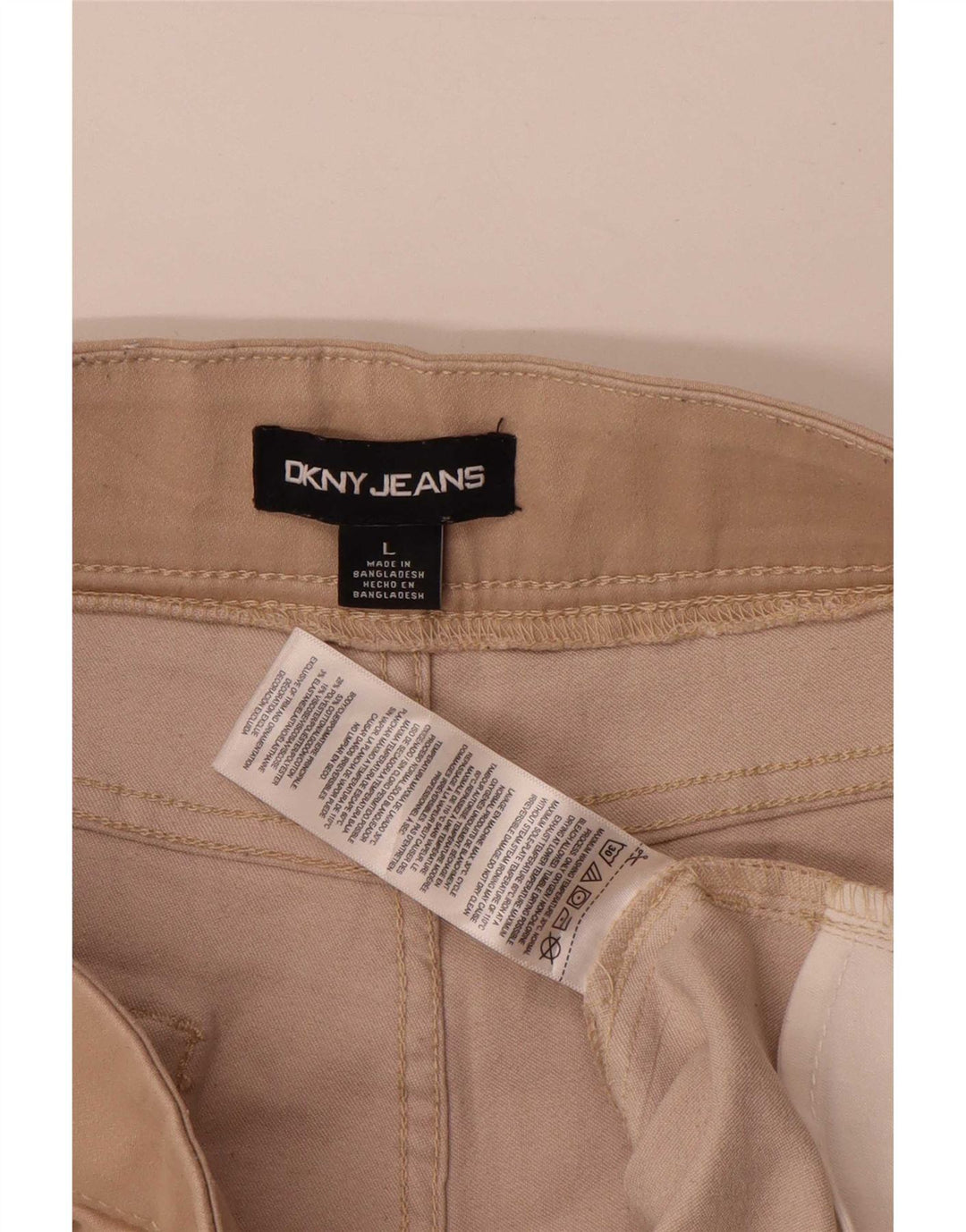 Pantaloncini casual da donna Dkny grandi W34 in cotone beige
