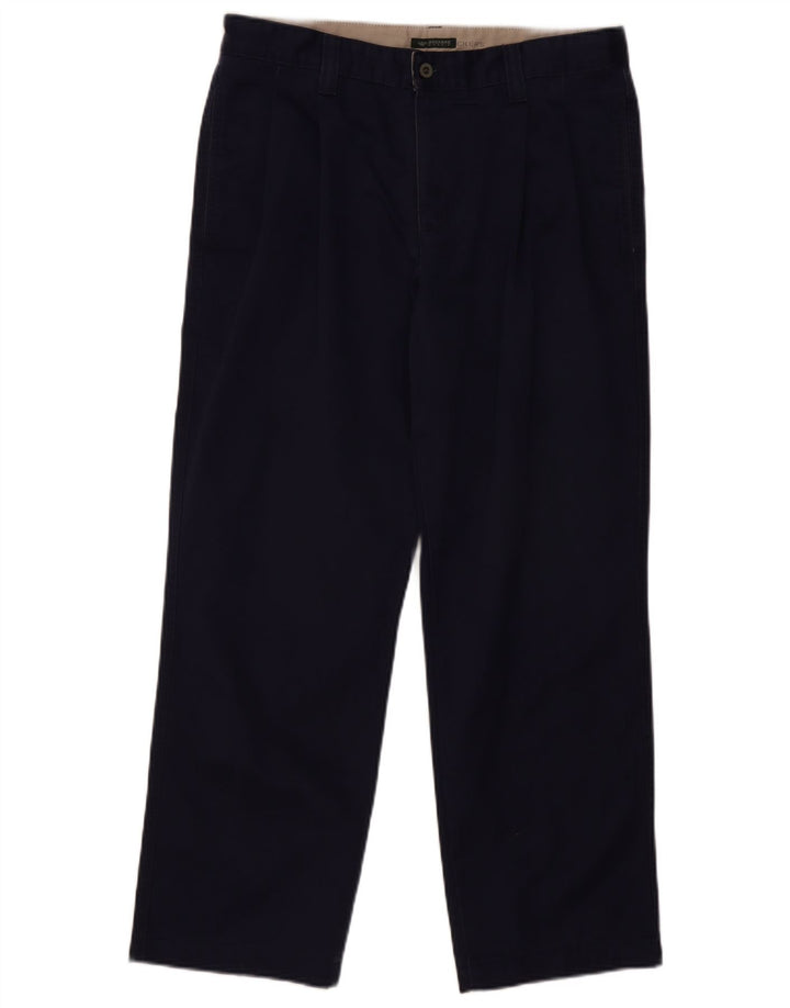 Pantaloni chino con pegged da uomo Dockers color kaki W33 L28 blu navy