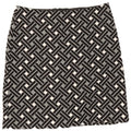 Gonna dritta da donna Marks & Spencer UK 12 media W32 nera geometrica