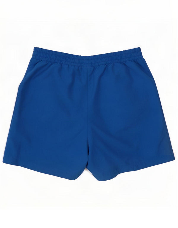 Pantaloncini sportivi Adidas da donna UK 8 Small Blu Colourblock in poliestere