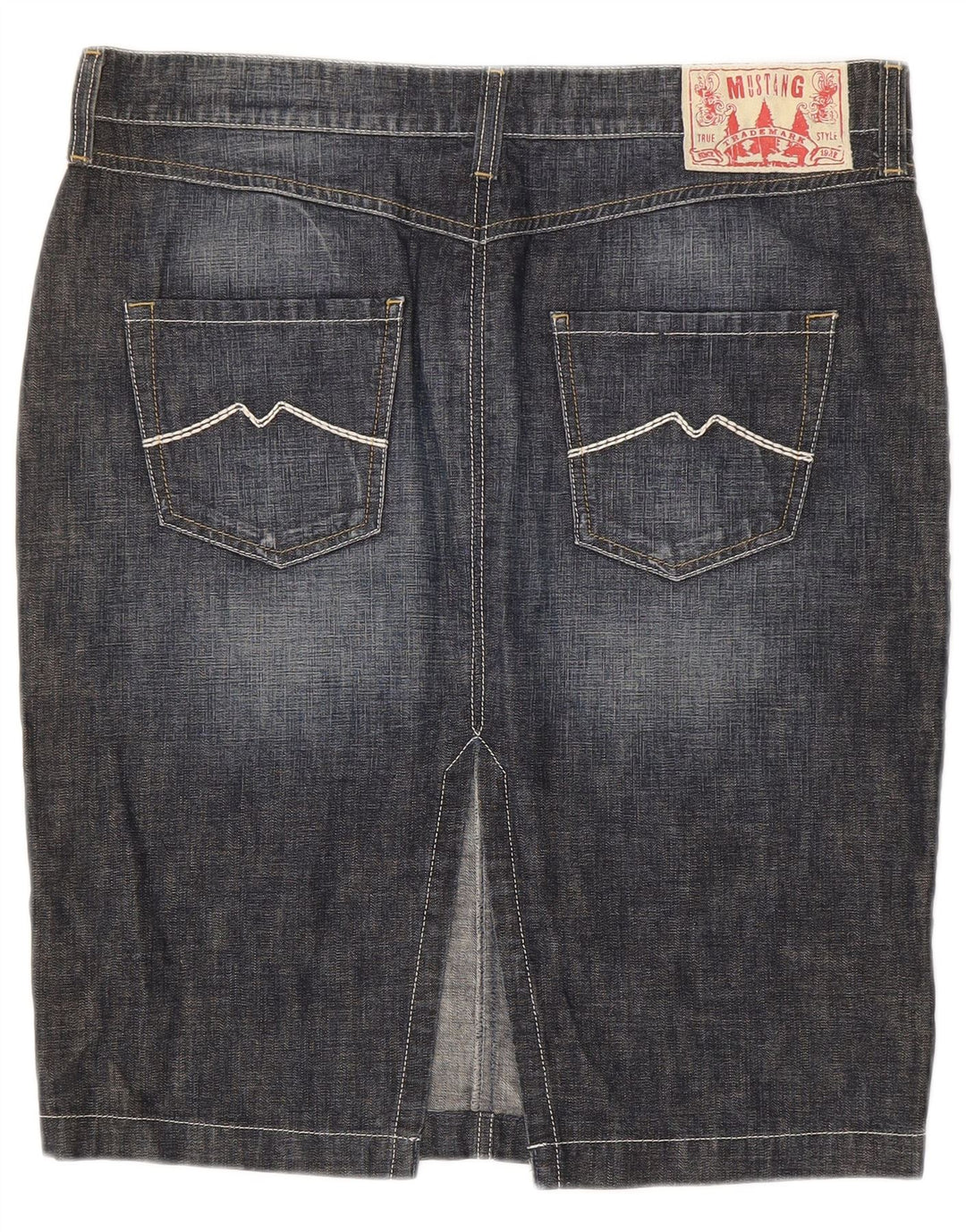 Gonna di jeans da donna Mustang W34 grande blu navy