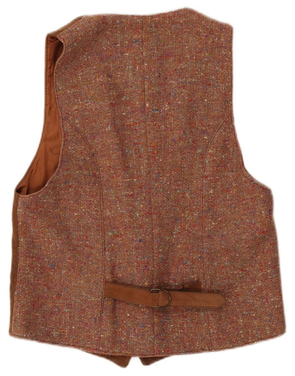 Gilet in pelle scamosciata da donna Carla Carini UK 12 Marrone medio