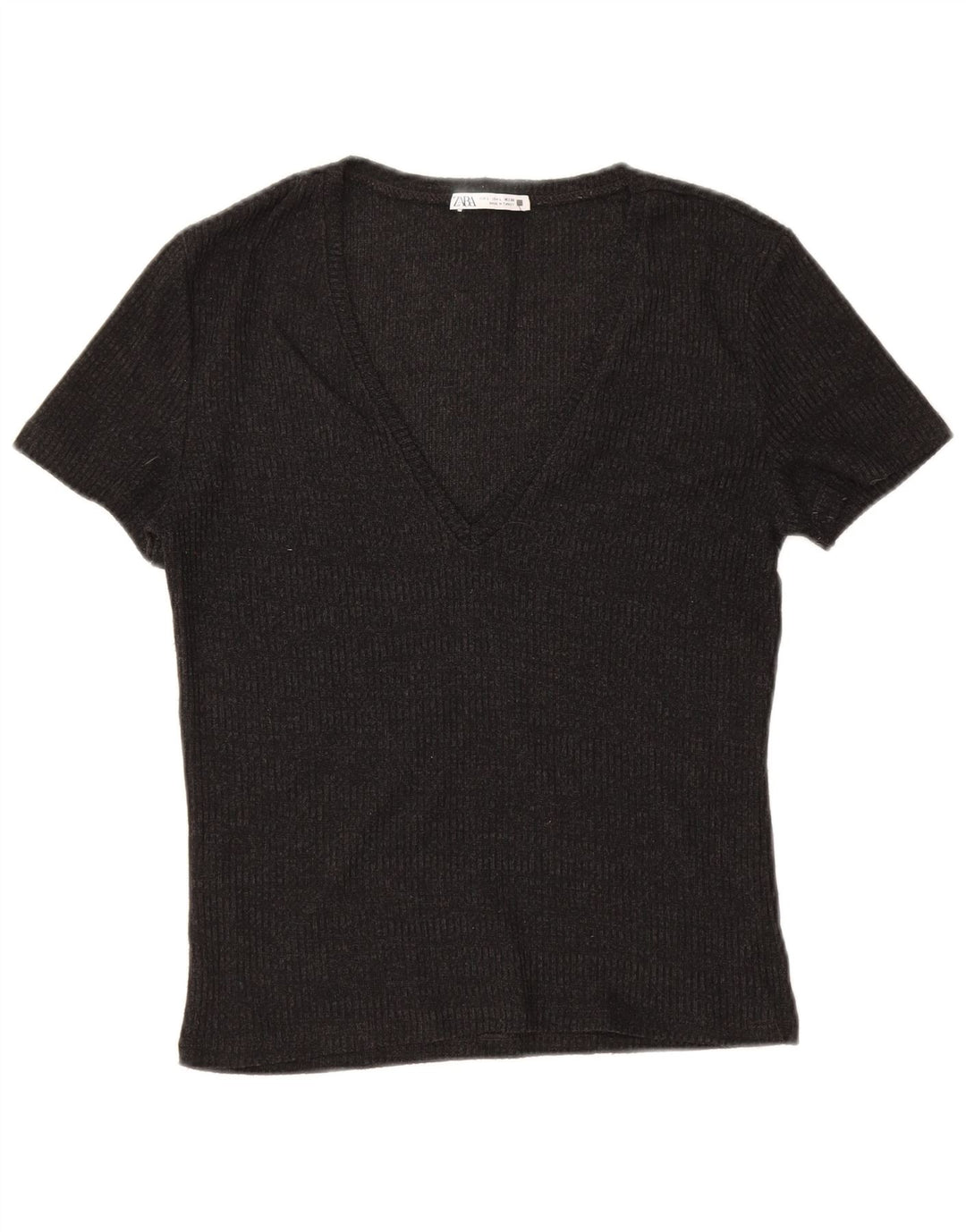 T-shirt Zara da donna Top UK 14 grande nera