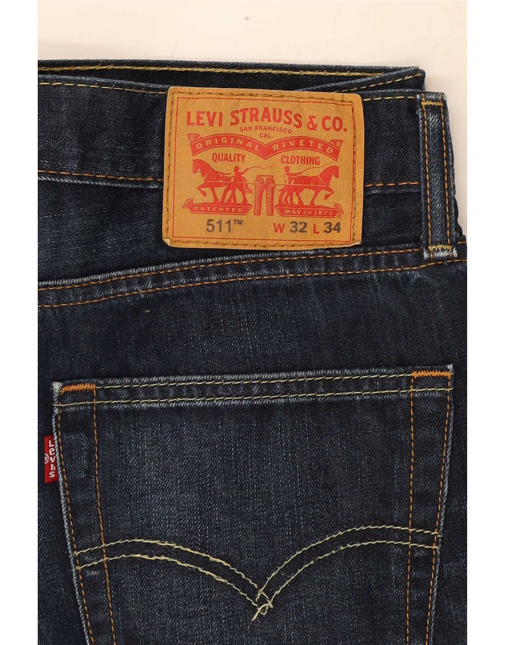 Jeans Levi's Uomo 511 Slim W32 L34 Cotone Blu Navy