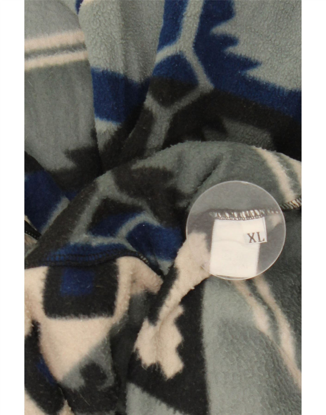 Giacca in pile da uomo VINTAGE UK 42 XL Grigio Fair Isle