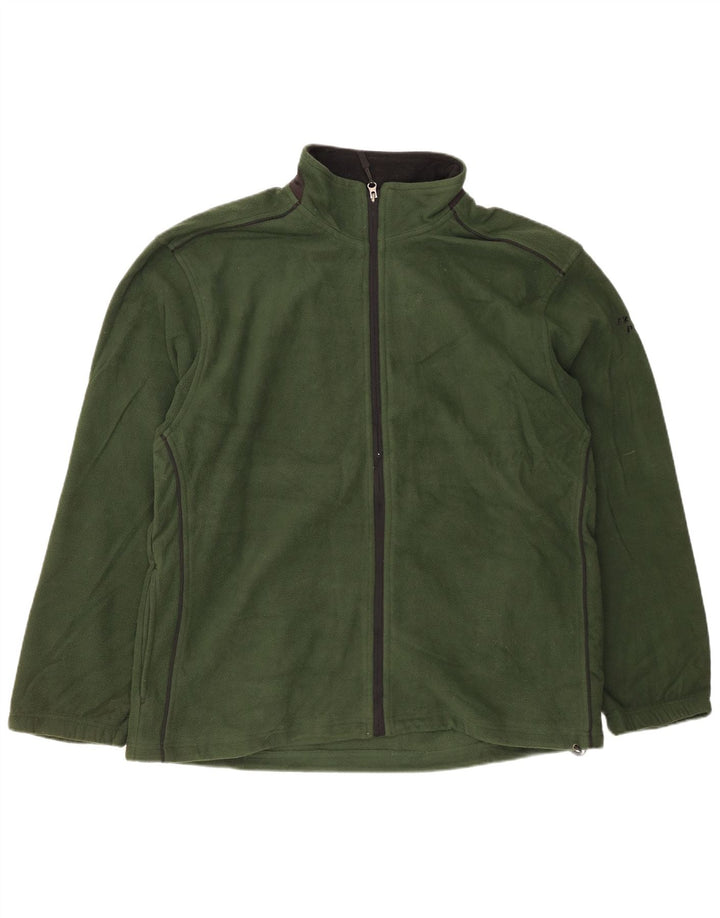 Giacca in pile da uomo IZOD UK 42 XL Poliestere kaki